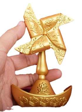 新款风车摆件转转办公室桌面风生水起财源滚滚招财转动小摆件批发