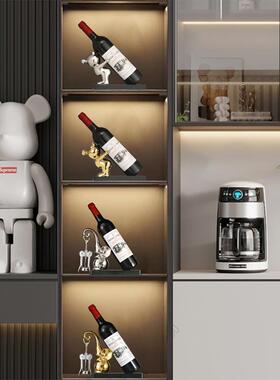 简单的现代大象红酒支架酒架支架储物架可访问豪华客厅酒柜电视柜