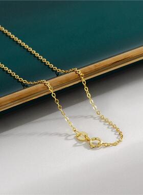 925 Sterling Silver Chain Necklaces 18K Gold Plated Necklace