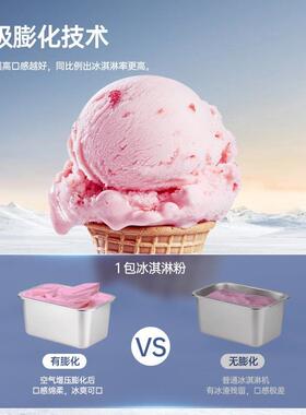 咖先生硬冰淇淋机商用小型台式全自动硬冰淇凌球哈根达斯雪糕机