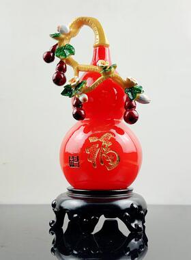 家直福销树脂玛瑙色气满满葫芦摆件件创意客厅厂玄关电视柜摆K712