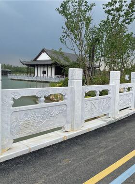 花岗岩石栏杆河道防护庭院装饰石雕围栏汉白玉升旗台多规格