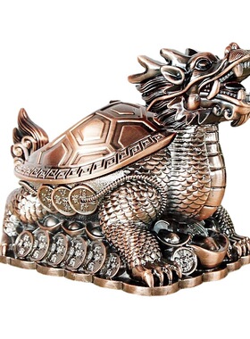 狮子王烟灰缸金属彩绘装饰摆件