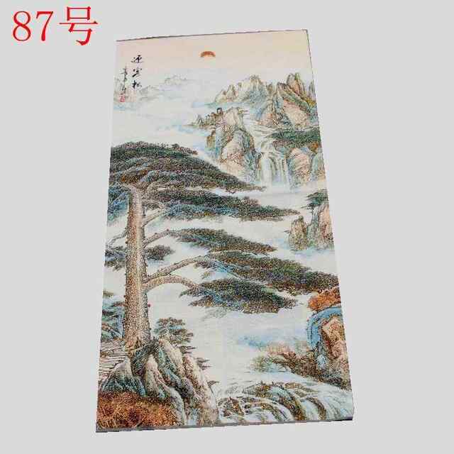 Weaving antiques miscellaneous brocade canvas JJB silk Su embroidery decoration embroidery painting home decoration