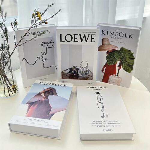Fake Book Decoration Coffee Table Fashion Prop Books Decor - 图0