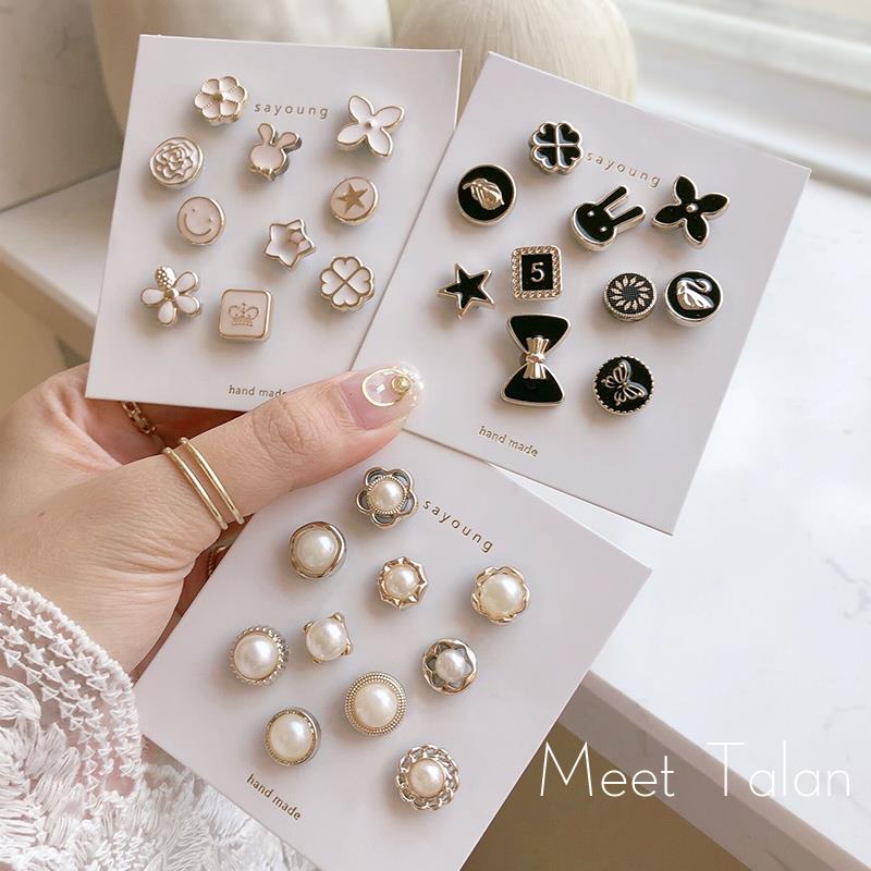 网红ins创意百搭领口别针固定衣服扣针韩国可爱防走光扣迷你胸针 - 图2