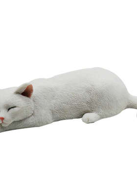 可爱黑白猫咪树脂摆件创意车内饰品装饰品桌面摆设小礼物写实睡猫