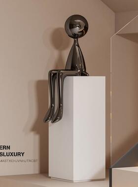 匠十三摆艺TR6215现简约人代物坐姿大件术雕塑样板房玄关过道大堂