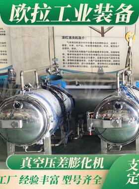 烟草茶叶全自动真空膨化机械椰子片膨化机芒果商用膨化设备