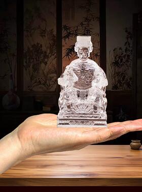 水琉璃妈祖天妃天后娘娘神像圣母菩萨家用客厅佛堂供奉桌面摆放