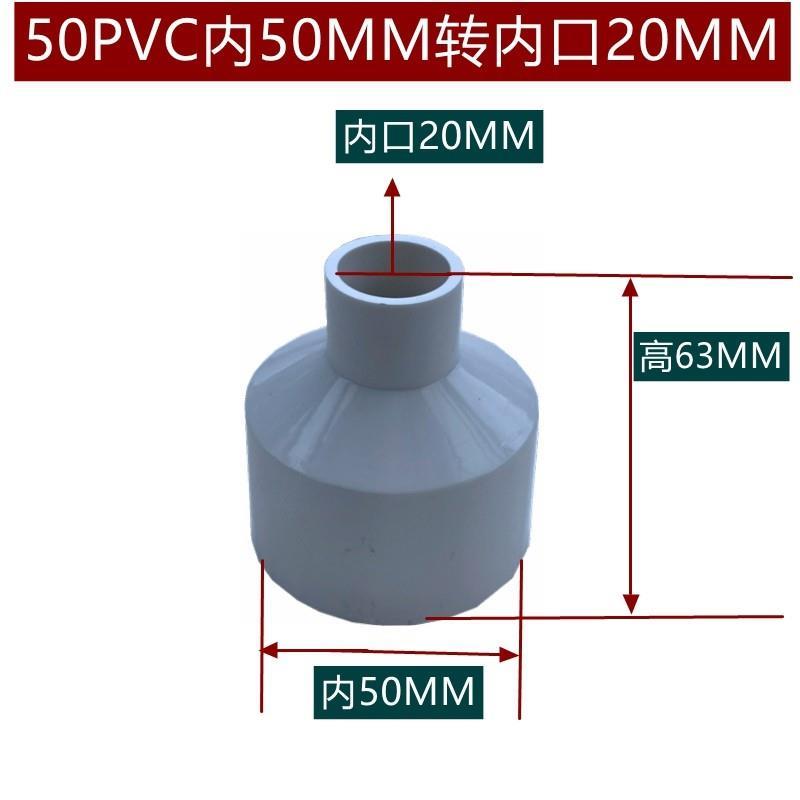 50PVC管口转小口20接净水器洗碗机小厨宝4分螺排污水管2分3分25转 - 图1