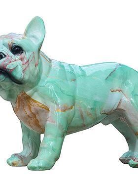 跨境源WTN转斗牛犬摆件水个性创意家居装饰品树脂印工艺货品宠物