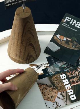 桌面装饰摆件 咖啡角装饰卡片 客厅茶几软装布置 创意原木装饰品