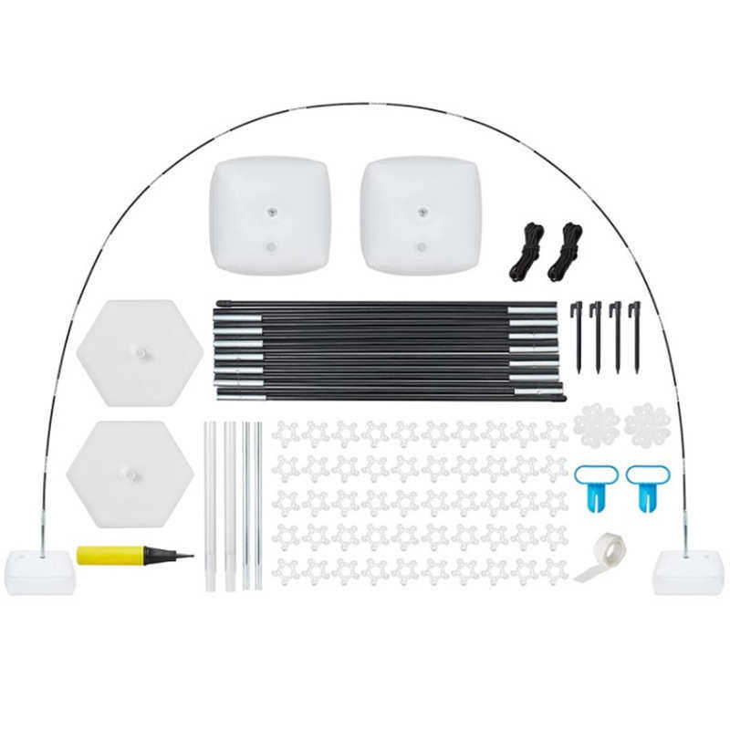 黑色纤维杆水袋底座气球拱门套装生日派对婚庆圣诞装饰气球支架,淘宝优惠券,粉丝福利购,淘宝优惠卷