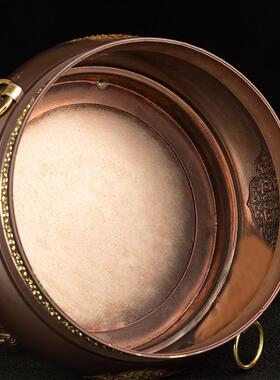 合金糌粑盒糌粑桶藏式百宝果盘客厅家用水果糖果盘果碟摆件品罐