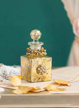 收获小屋复古玻璃香水瓶无火香薰空瓶藤条装饰梳妆台摆件家居饰品