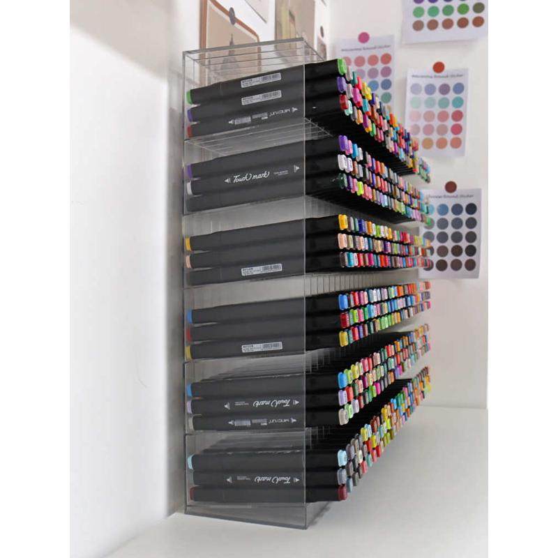 丙烯马克笔收纳架斜插式笔架展示架桌面彩笔文具店支架美术画笔收,淘宝优惠券,粉丝福利购,淘宝优惠卷