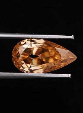 梨形老欧香槟色莫桑石 首饰主石碎石 0.4-10克拉滴水形莫桑