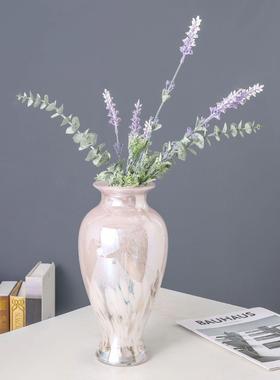 墨雨云烟多色玻璃花瓶装饰摆件