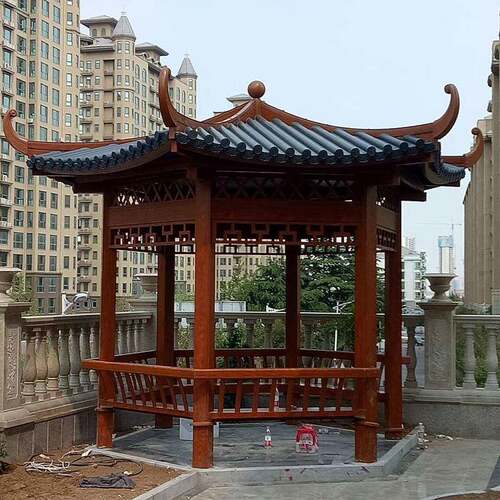 供应户外休闲凉亭户外庭院实木别墅休闲亭古建中式休闲蓬 - 图0
