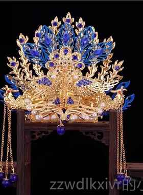 新款手像工合奶金神凤冠仙家四大族泰山奶家凤冠头饰帽黑妈妈佛像