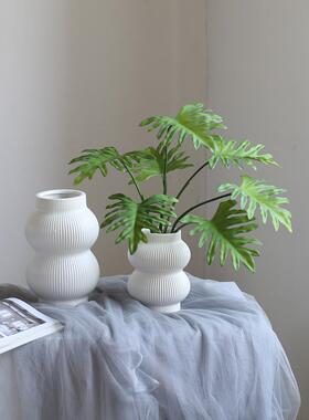 斯堪的纳维亚风模拟绿色植物春雨叶水培样板间装修婚纱摄影装饰休