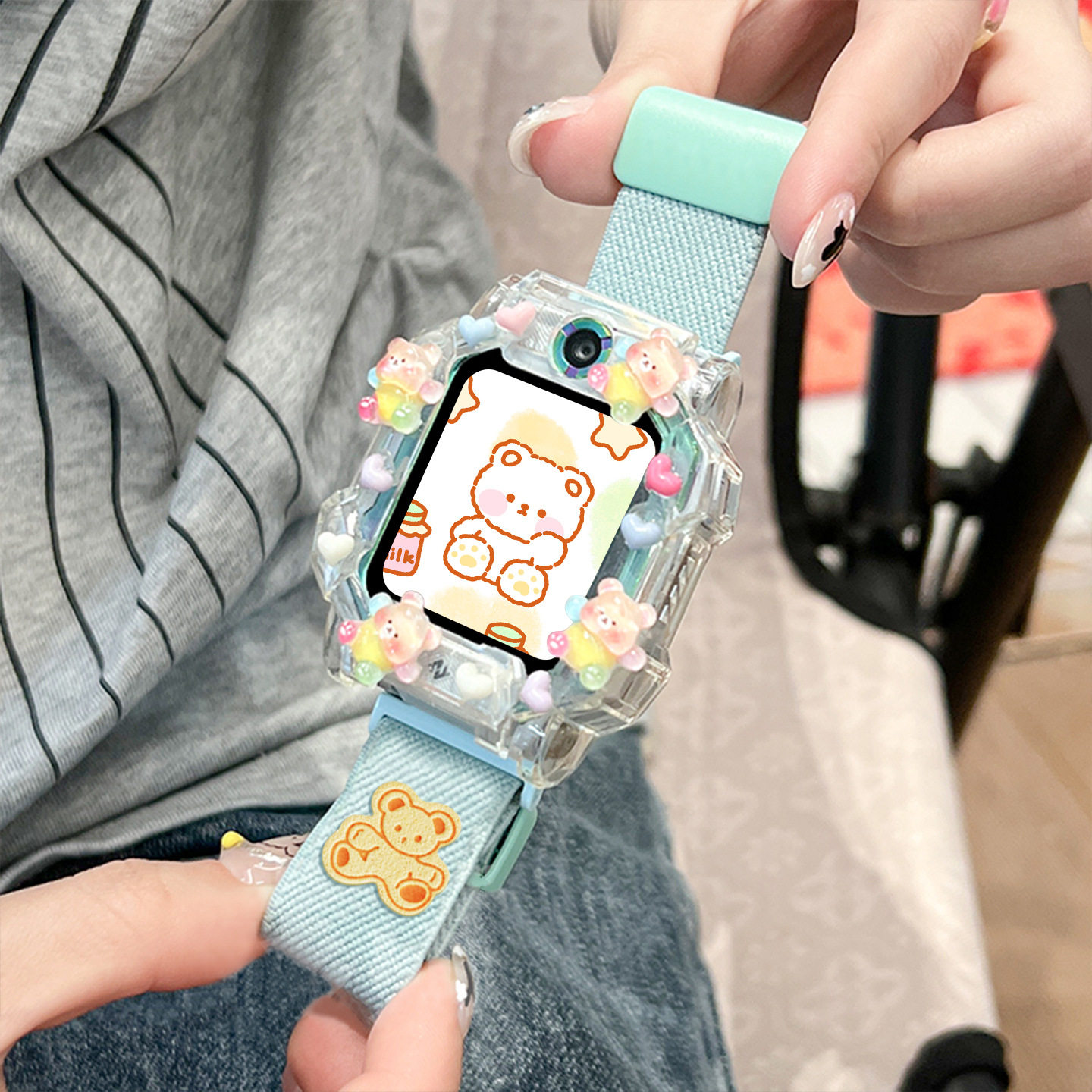 适用小天才W2127AC儿童手表Z1表带D2A柔软弹力磁吸编织腕带子,淘宝优惠券,粉丝福利购,淘宝优惠卷