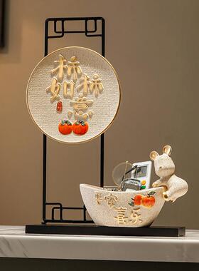 新中式玄关鞋柜钥匙收纳摆件高档家居装饰客厅酒柜置物工艺品摆设