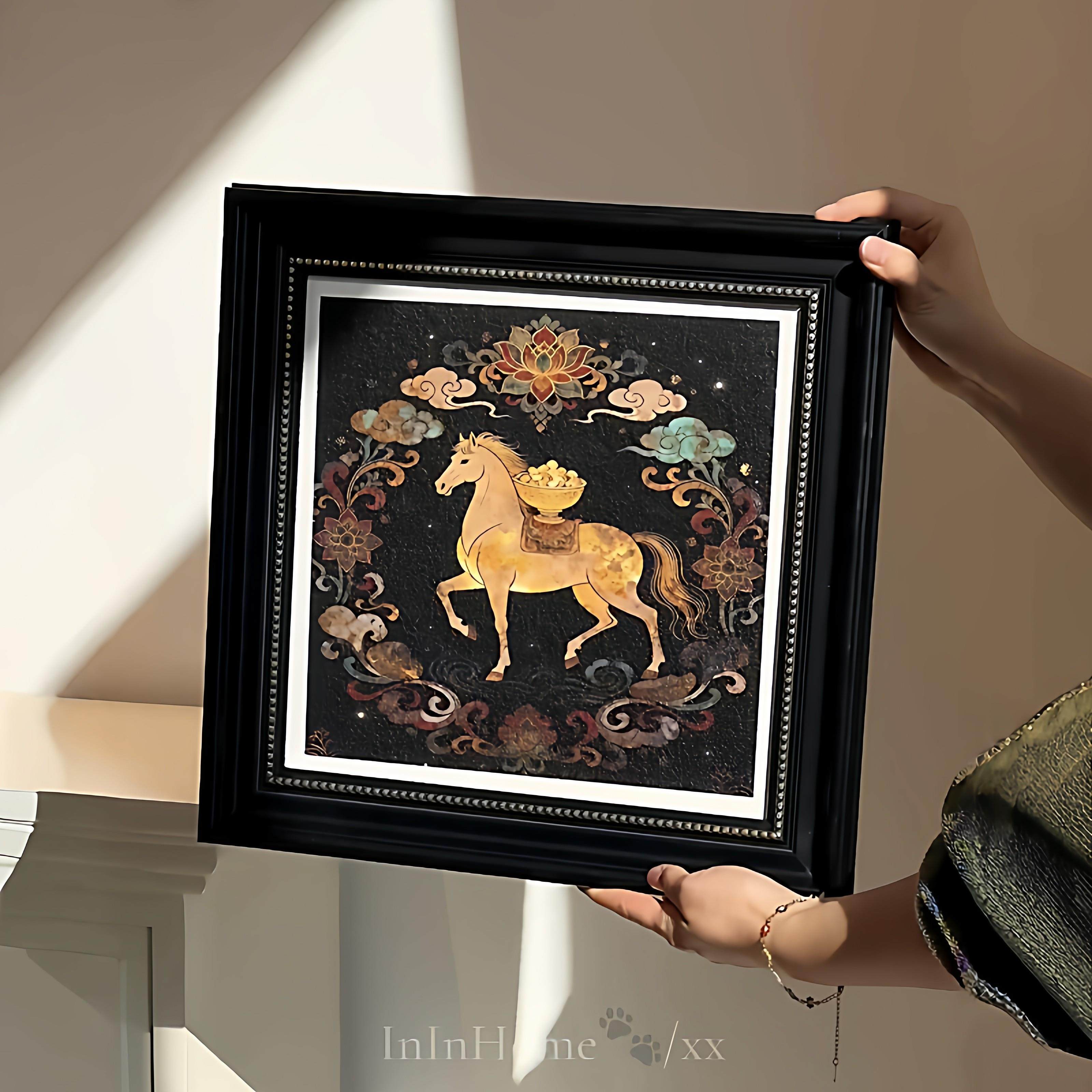 2026马年装饰画摆件客厅沙发挂画桌面装饰相框摆台新中式装饰品,淘宝优惠券,粉丝福利购,淘宝优惠卷