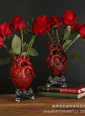 美式热款心脏花瓶家居桌面装饰工艺品家庭装饰摆件章鱼