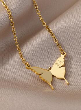 不锈钢蝴蝶首字母项炼为妇女