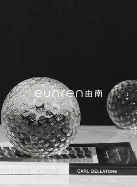 简约现代轻奢创意高尔夫圆球摆件家居软装饰品样书房桌面书靠摆设