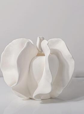创意轻奢白色花瓣艺术花器民宿样板间售楼处餐厅客厅家居花瓶摆件