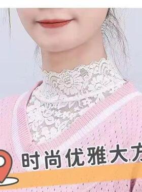 假领子2026新款蕾丝女百搭秋冬搭卫衣时尚修身衬衣领打底内搭背心