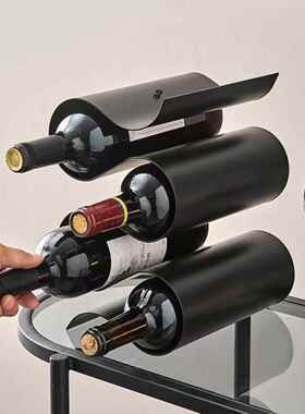 现代简约s形酒架金属饰品电视柜酒柜客厅餐厅装饰桌面创意展示