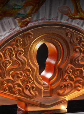 ZPPSN扇形屏风摆件乔迁家居客厅电视柜酒柜中式创意装饰品工艺品