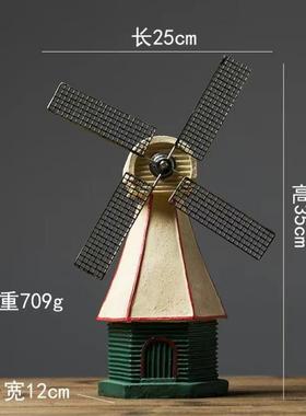 正品荷兰件创意饰风车模型复古书架小摆视客厅装品电柜柜子书柜摆