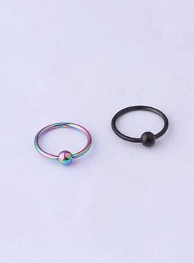 6/8/10/12mm Ball Septum Hoop Nose Ring Body Piercing Jewelry