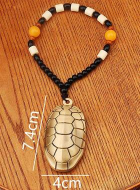 公铜富甲天下把件转转办室桌面摆件新黄款解压神器铜龟壳E-049030