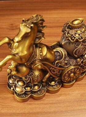 铜摆件马上发财马CPD上财福厅到居摆设客家装饰马到成功马办公室