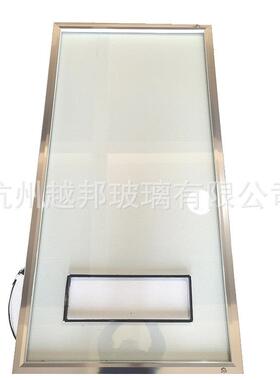 自动售货机银色铝框电加热双层中空钢化玻璃门，尺寸颜色可定制