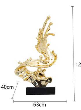 正品招水花抽象塑玄关装饰品客厅落件地摆样板财间软装酒店大堂雕
