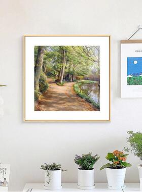 卧室装饰画壁龛文艺田园风光挂画客厅客厅家居壁画现代极简主义餐