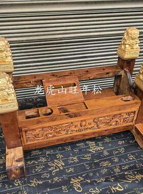 双层法架枣木实木法架道家用品全套镇坛大号法架传度精雕双层法架