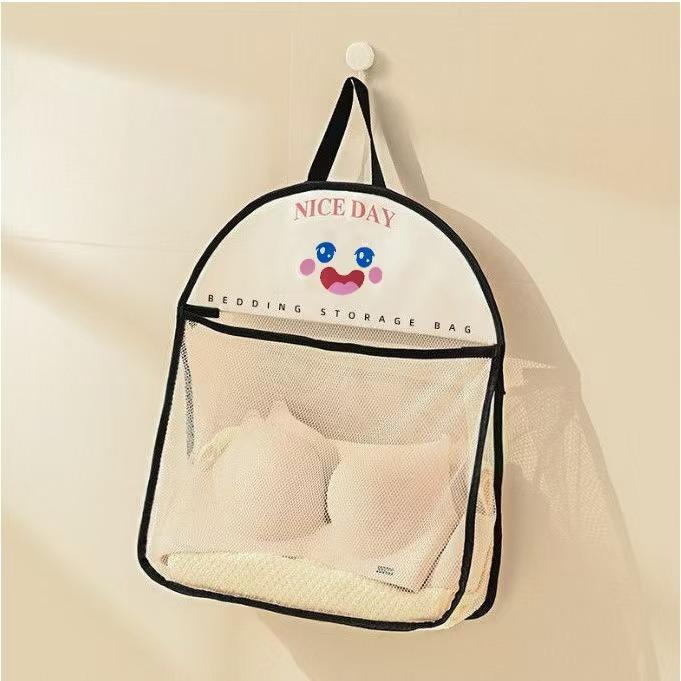内衣袜子收纳挂袋宿舍衣柜居家床头卧室门墙上悬挂网兜大创收纳袋 - 图2