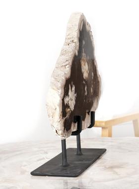 客厅创意件木石家居化装摆约饰品简QPT现代新中式样板房玄关桌面