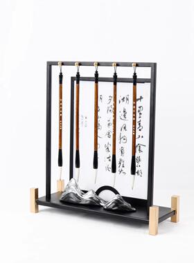 笔现代新中式毛架摆板件铁艺MC-TY-69酒装店餐厅书房样间玄关饰工