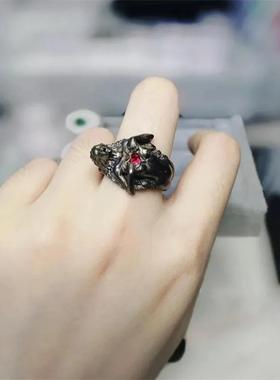 「我把心掏出来给你」艺术裸女戒指独特小众原创设计创意食指环