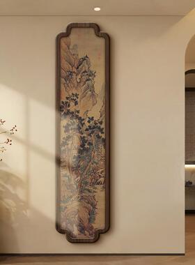 柿柿如意入户玄关装饰画宋式美学走廊过道挂画高级感气氛灯饰壁画
