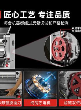 裕飞永强面条机Y25A商用压面机擀面揉面一体机不锈钢切面条机面馆